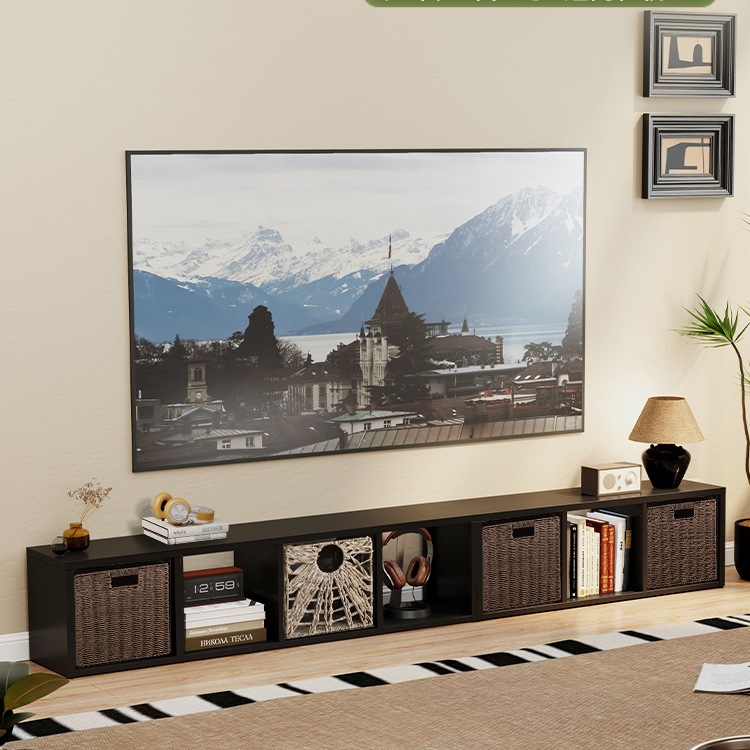 Living Room Floor-Standing Tv Cabinet 2025 New Home Storage Storage Cabinet Integrated Small Apartment Grids Kalike