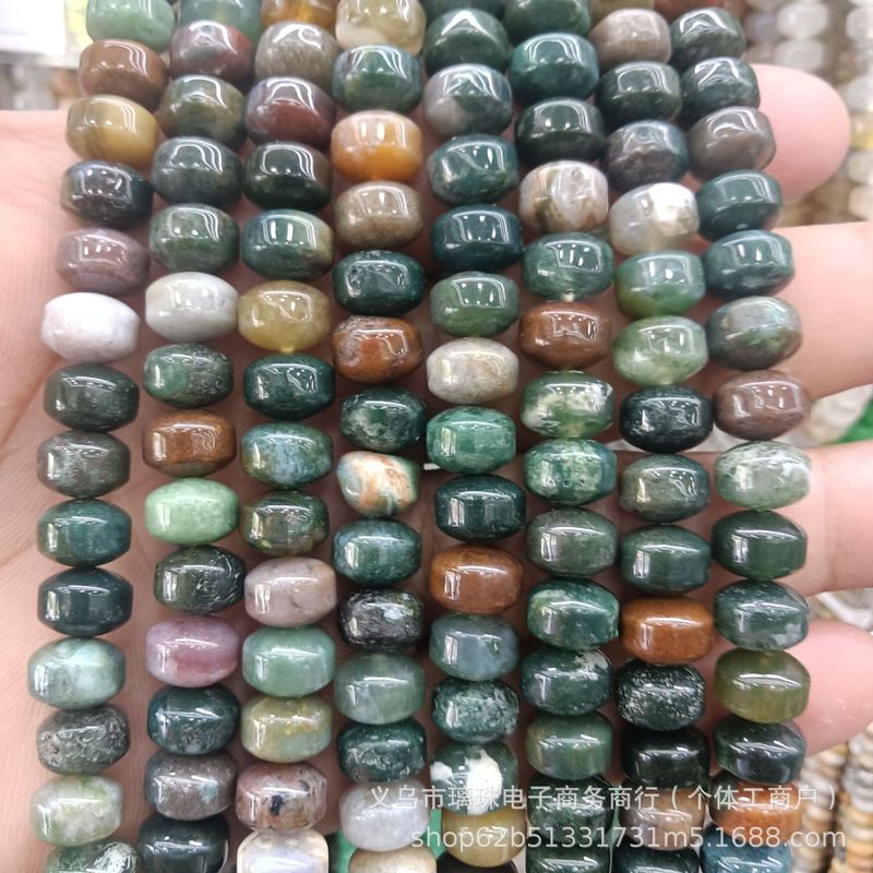 7x9mm天然石水晶玛瑙车轮珠散珠DIY手链项链饰品配件半成品串珠批|undefined