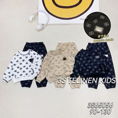 外贸童装卫衣两件套秋冬新品纯色儿童套装休闲运动潮款男女童套装