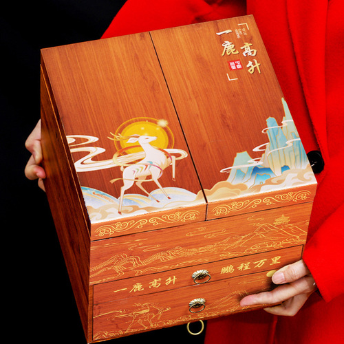 High-end Tea Gift Set with Lu An Gao Sheng, Da Hong Pao, Rou Gui, Shui Xian, Chen Pi, Bai Cha, and Fuding Bai Cha