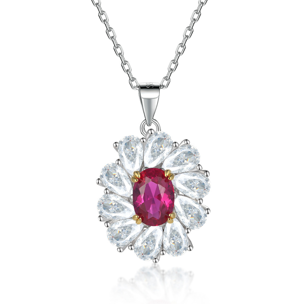 Pendant drop-shaped with zircon