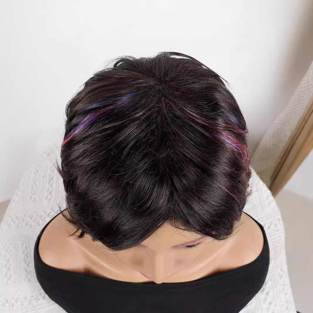 Fibra química al por mayor bob cabello pelucón mecánico pelucón cubierta de pelo