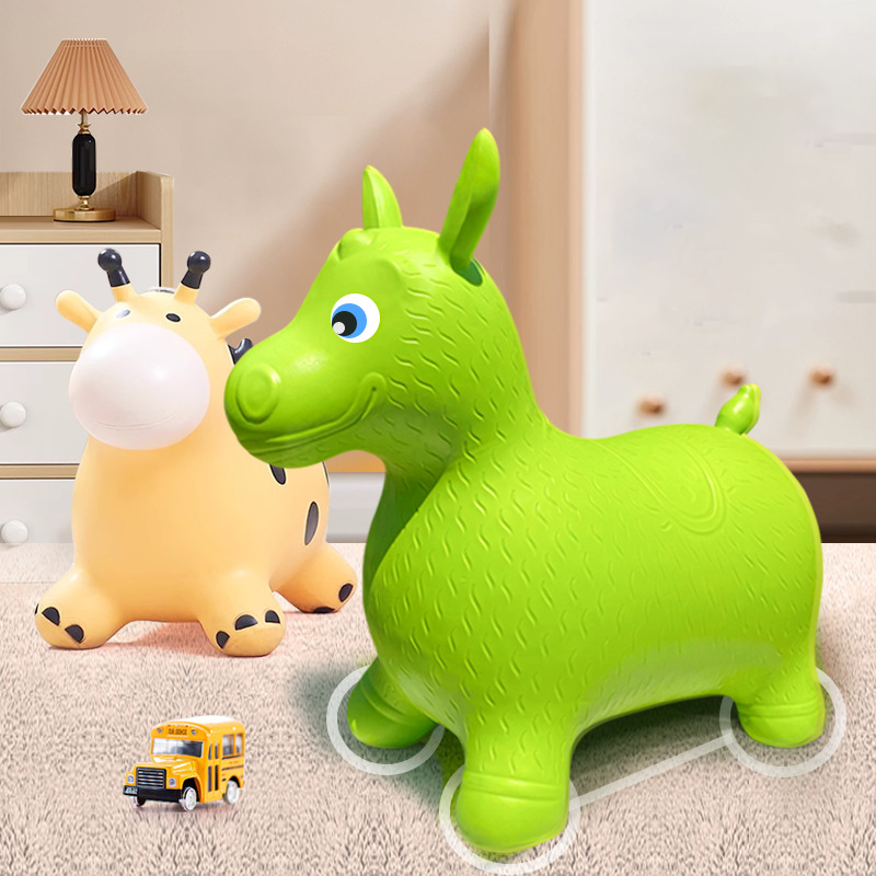 Children's Horse Riding and Jumping Horse 3 Years Old Inflatable Bouncing Horse Thickeneded Baby Mount Pony Explosion-Proof Kidsren's Toy