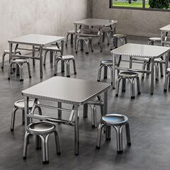 304特厚ステンレス折り畳みテーブル方形野外賃貸食堂テーブル携帯学習字露店テーブル