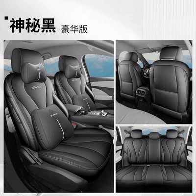 and Stain-Resistant for All Seasons, Universal seat cover - mysterious-black-deluxe-edition-full-back-row-universal-for-special-vehicles