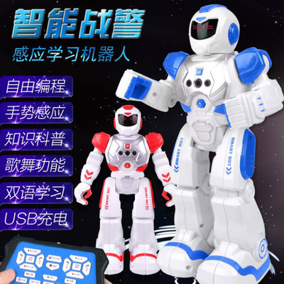 Cross border Robocop remote control robot Infrared Induction intelligence Sing dance children Electric Early education Toys