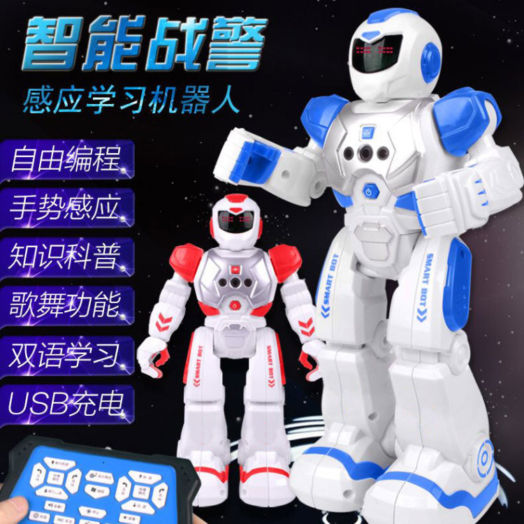 Cross border Robocop remote control robot Infrared Induction intelligence Sing dance children Electric Early education Toys