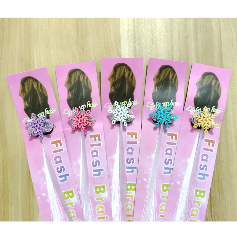 Transfronterizos para brillante mariposa trenzada juguetes de fibra óptica colorida luz nocturna cabello barra barra de baile puesto de productos
