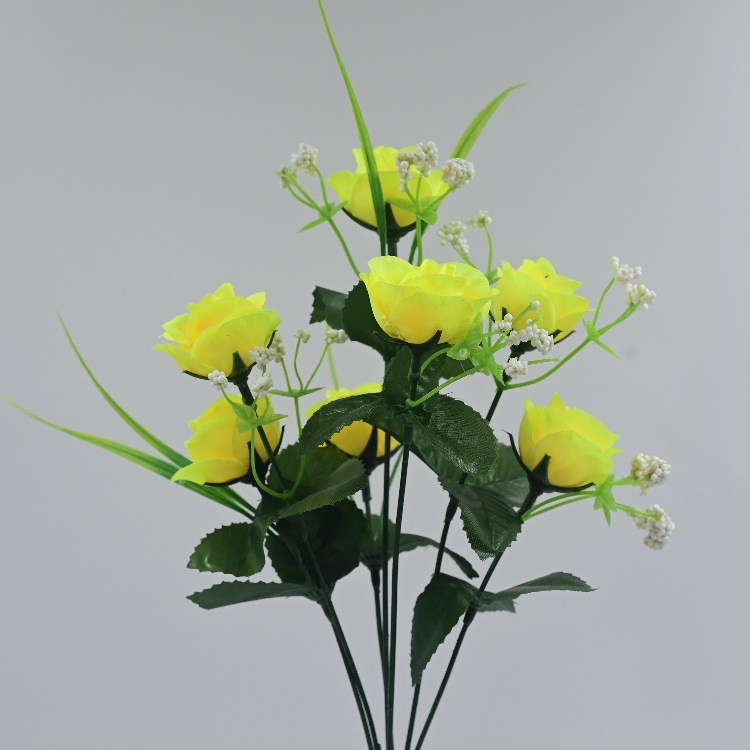 Nanyang pantalla mayorista simulación de flores de rosa pequeña escena de rosa props decoración para el hogar simulación flores falsas