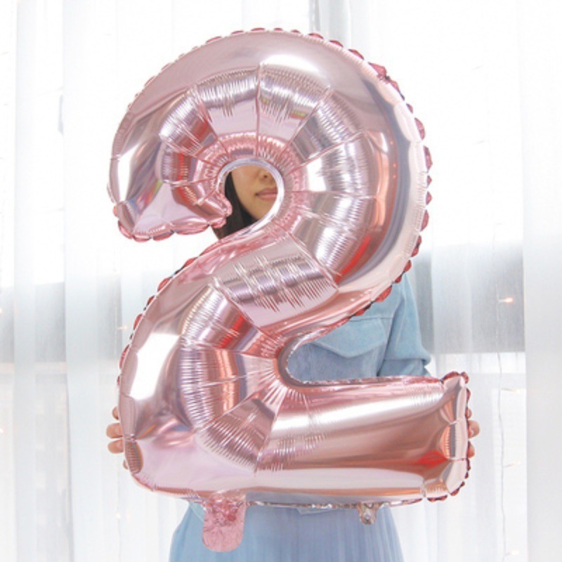 32inch デジタルバルーン Lサイズ Mサイズ ローズゴールデン アルミフィルム 子供の誕生日パーティー 赤ちゃん 1歳アレンジメント|undefined