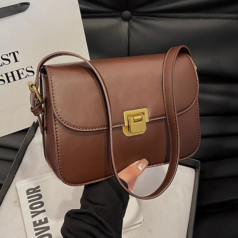 Solid color underarm 2023 new trendy versatile shoulder high-end and fashionable crossbody women's bag, small square bag_voghion.com