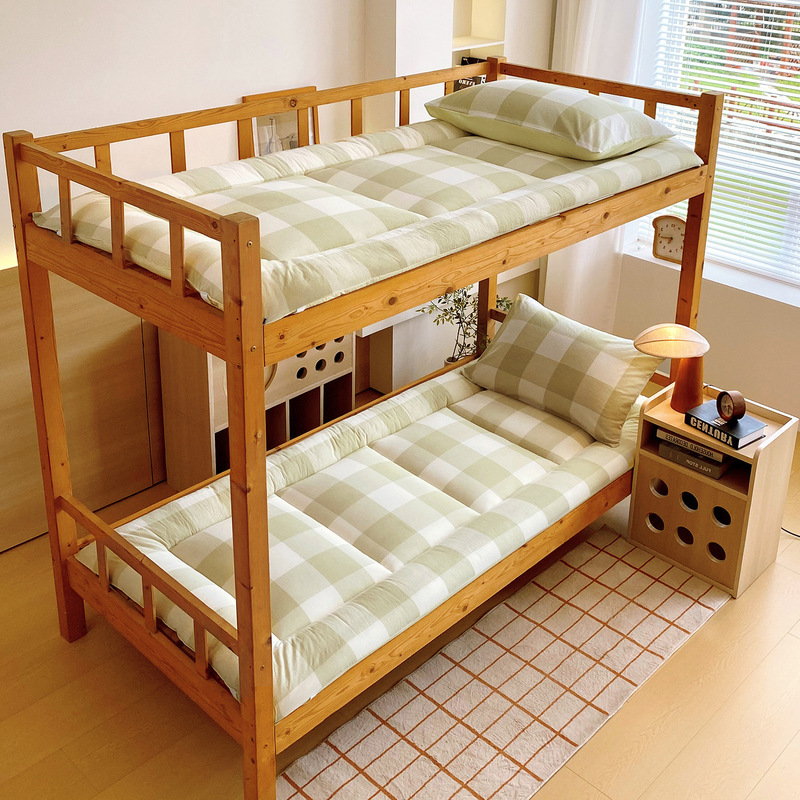 New 10A antibacterial minimalist style student bunk bed mattress with breathable simple striped design
