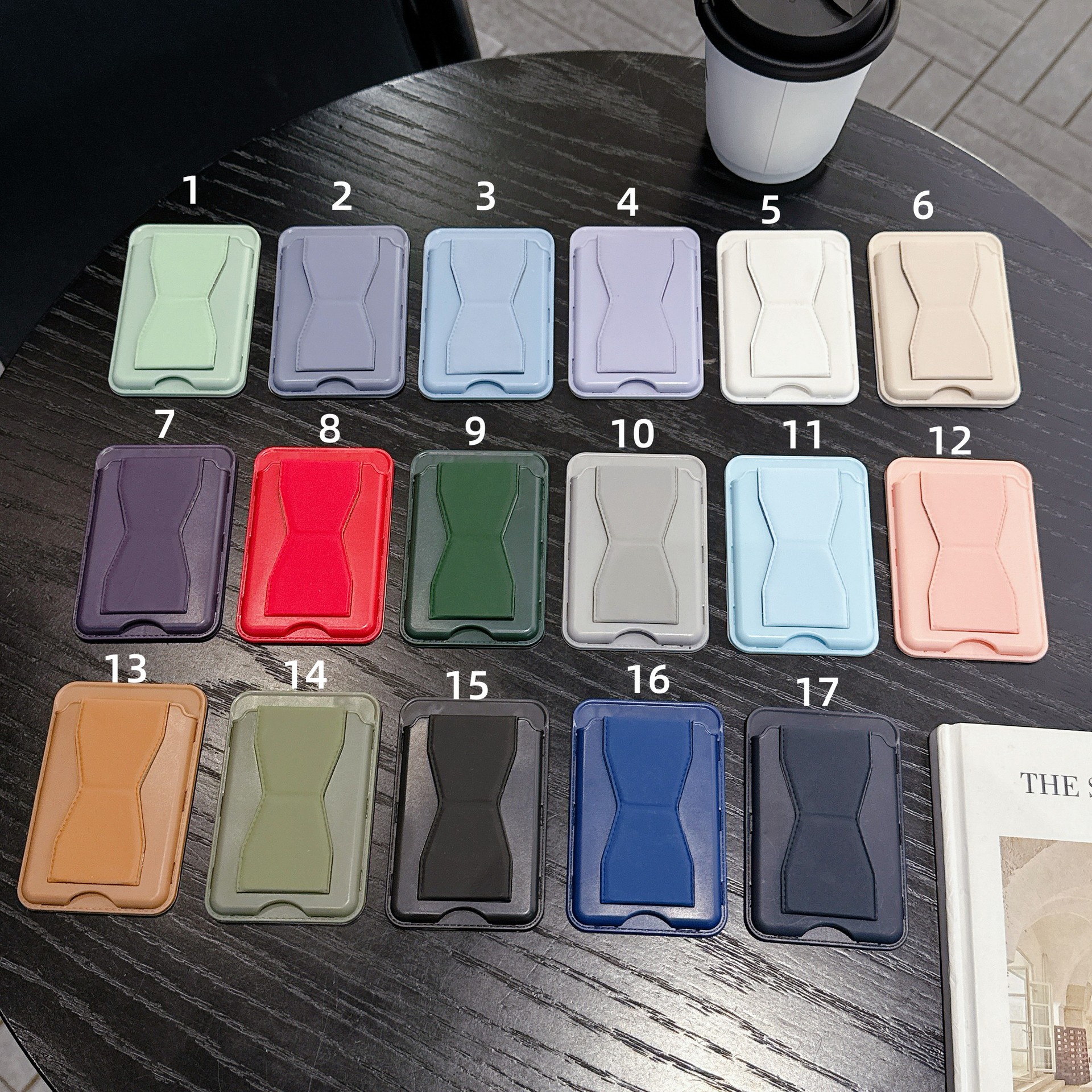 Mobile Phone Folding Bracket Ultra-thin Card Holder Invisible Magnetic Lazy Desktop Multifunctional Color Mobile Phone Bracket