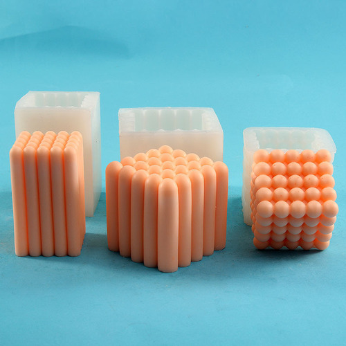 DIY Candle Silicone Mold Personality Multi-Shape Magic Cube Series Rope Pyramid Aroma Ornament BK8079