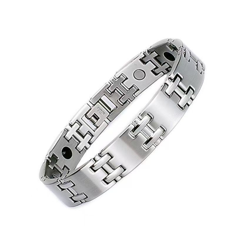 Yingqi cross-border environmental protection material bracelet men's European and American jewelry magnet titanium germanium bracelet in stock wholesale