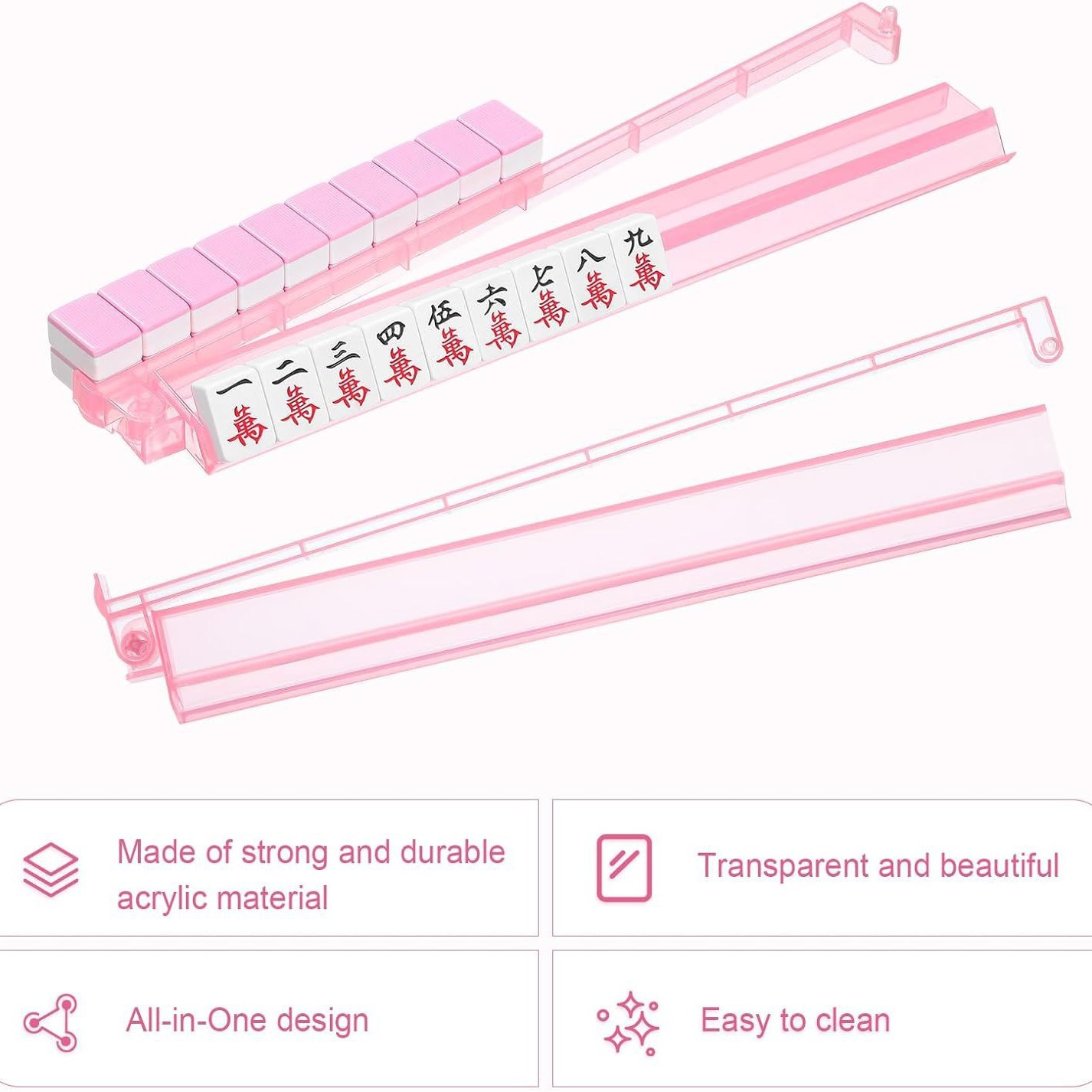 Amazon's new cross-border mahjong ruler and rack, multi-color 2-in-1 mahjong rack and ruler