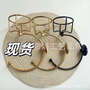 Rustic Towel Ring with Elegent Candle Holder Aromatherapy Towel Holder Candlestick Holder