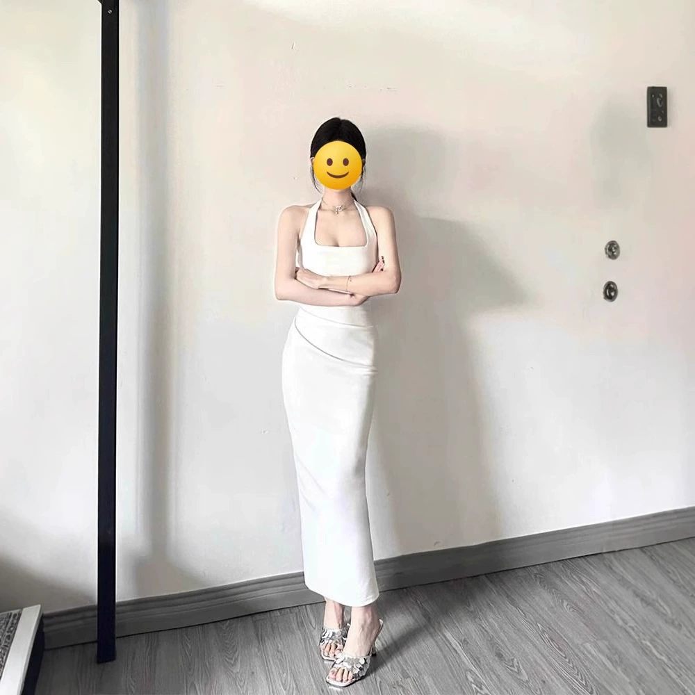 Французское платье с квадратным воротником белое платье с подтяжкой