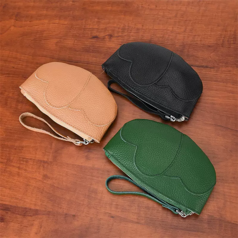 定制收纳小包多功能真皮手拎零钱包简约小巧卡包软头层牛皮钥匙包