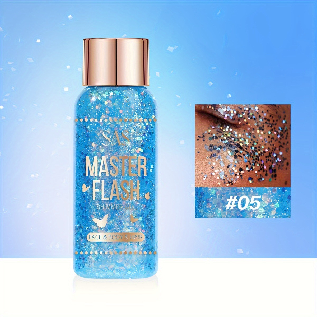 USHAS transfronterizo venta al por mayor sequinilla brillante brillante sombra de ojos de color brillante cuerpo SAC057