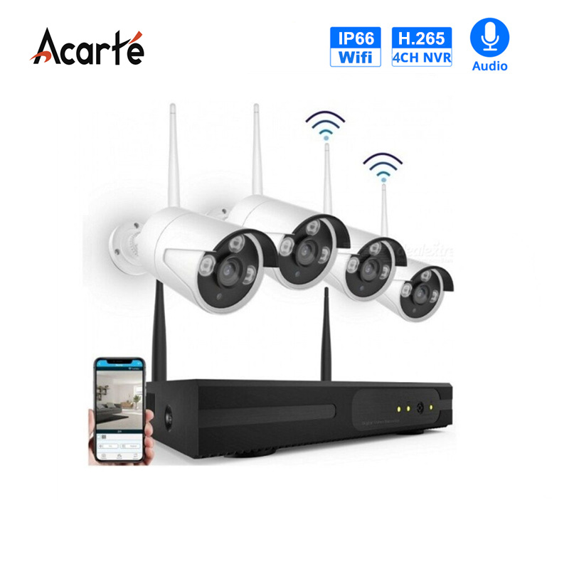 Acarte 4CH Wireless CCTV Camera System 4-way wireless surveillance…
