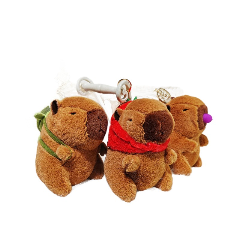 Capibara pony muñeca de peluche colgante bolsos colgante llavero lindos collares muñecas de pulsera transfronterizas