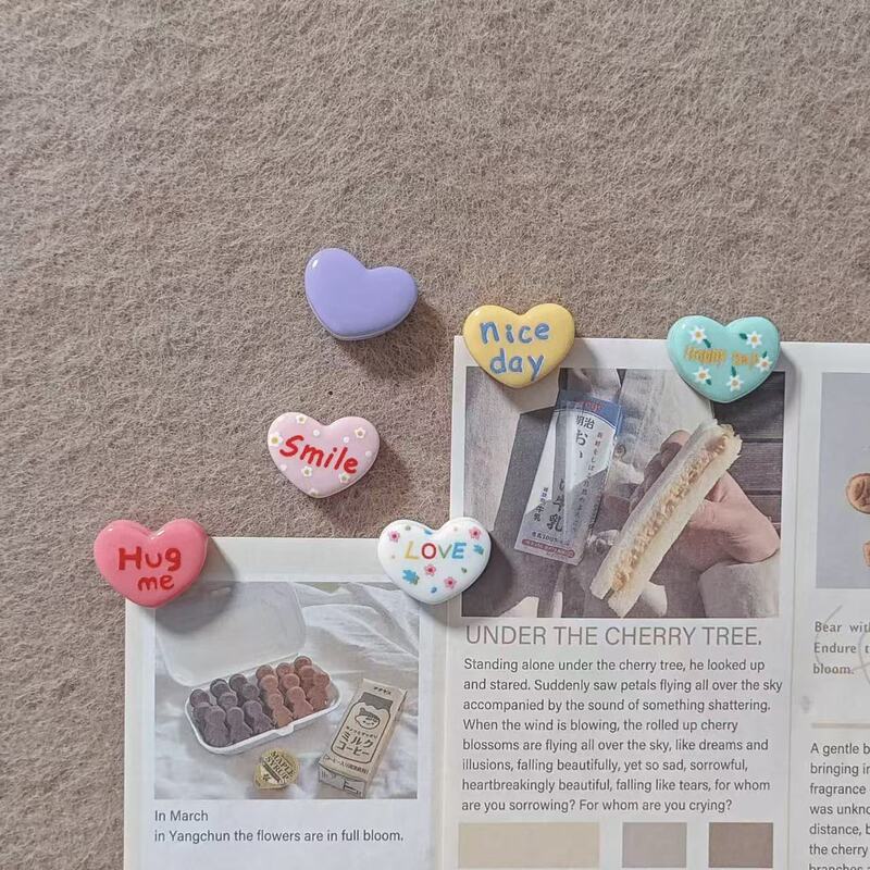 Color Macaron Love Pin Cute Handmade DIY Felt Photo Wall Message Board Pin Fixed