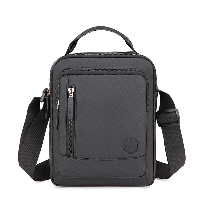 2024 nuevo bolso de hombro de negocios simple bolso de hombro casual de color sólido portátil a prueba de rociadores bolso de hombre inclinado
