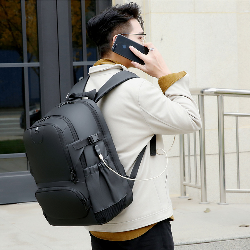 Large capacity student bag, travel charging, waterproof laptop backpack, business leisure, commuting, men's and women's_voghion.com