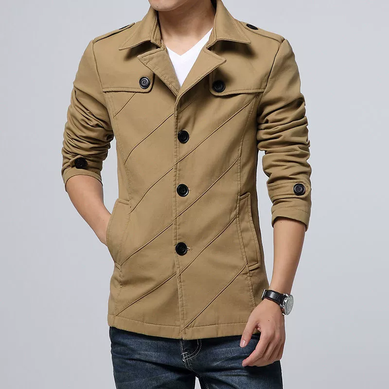 Осенний жакет, тонкий trench coat для отдыха