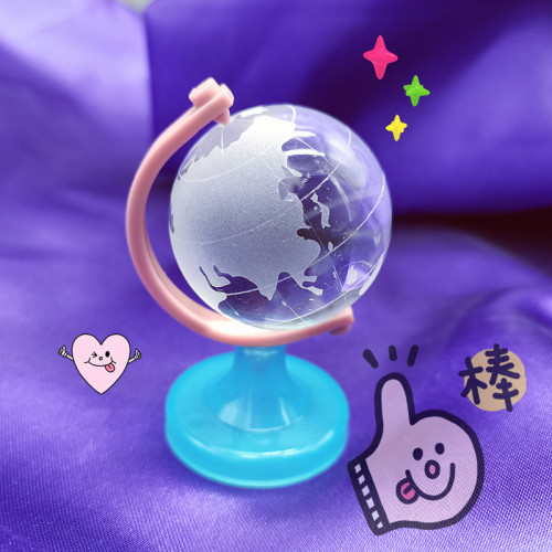 Cross-border source Jingyun new 40 crystal globe student desk ornament educational children's toy desktop decoration