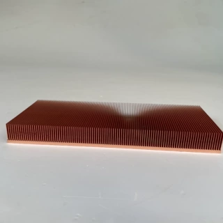 厂家直供紫铜散热器200*80*20mm大功率工业设备铜铲齿散热器