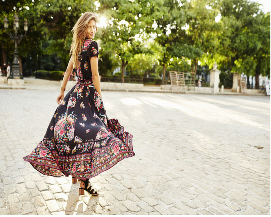 Floral V-neck Dress 3