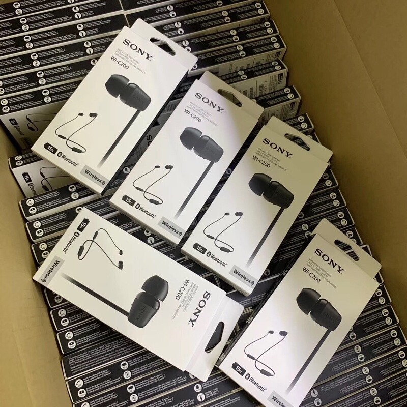 Suitable for WI-C200 wireless stereo Bluetooth headset one-key hands-free call neck hanging in-ear