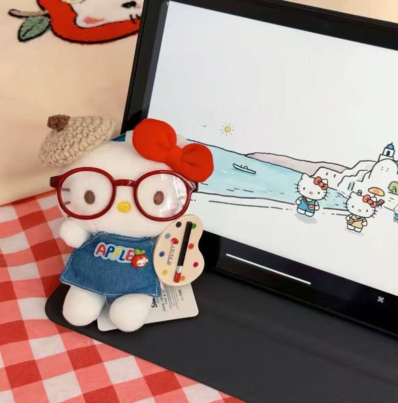 正版经典KT凯蒂猫背包包挂件卡通可爱hellokitty钥匙扣毛绒玩偶女|undefined