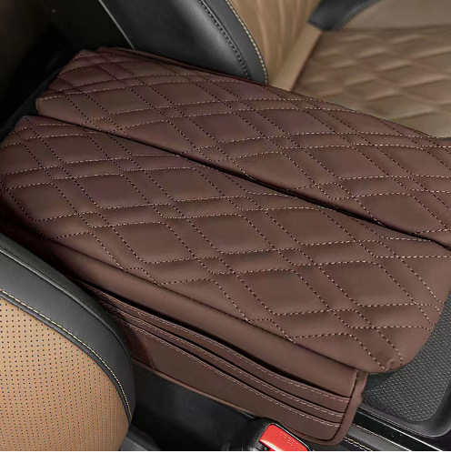 Armrest Box Cover, BYD Armrest box pad - brown