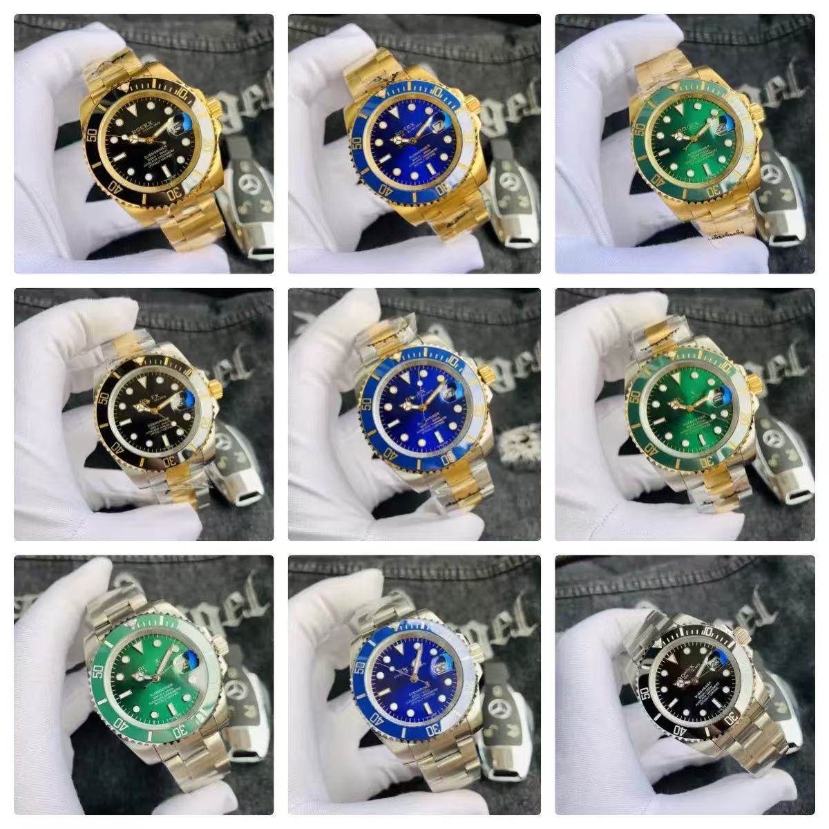 Ventas directas de fábrica C fábrica verde reloj fantasma de agua negra negocio de los hombres reloj mecánico automático luminoso reloj impermeable