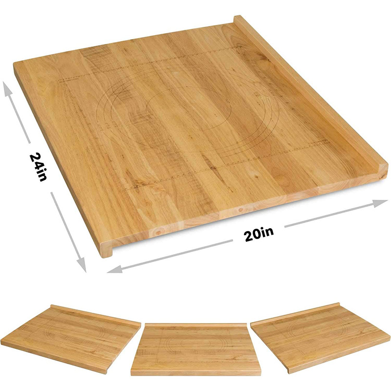 Tabla de cortar tablero de bambú tablero de pastel de arroz tablero de pastel con tamaño de diámetro de escala disponible de doble cara