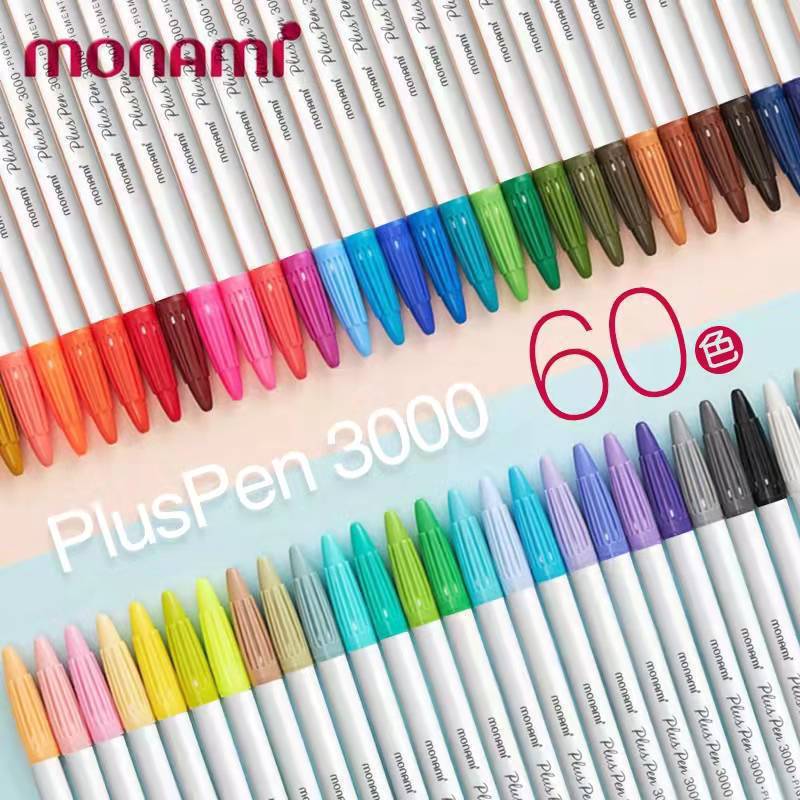 Korean Mona Mily 3000 Fiber Colored Neutral Pen 0.38mm Fine Water-based Eyeliner Drawing Journal Coloring Pen