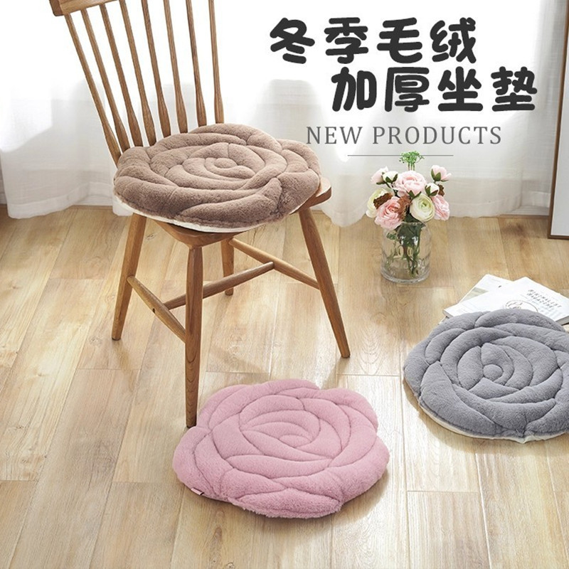 日韩外贸椅子坐垫屁垫椅垫办公室久坐座垫毛绒防滑凳子垫座椅垫子