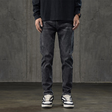 9925#秋冬时尚百搭微哈小脚弹力牛仔长裤男28-38码【23】(工业风)
