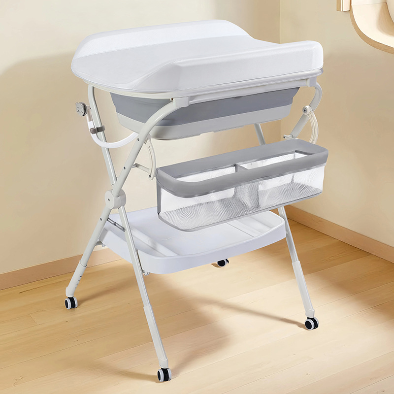 Mesa de lavado y protección de pañales, mesa de cuidado infantil, mesa de toque plegable para recién nacidos, mesa de cambio de pañales multifuncional para bebés image 9