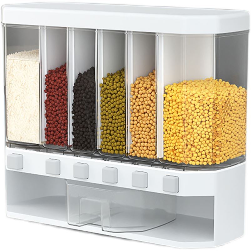 Rice Dispenser, Large Grain Container Storage Lid Measuring