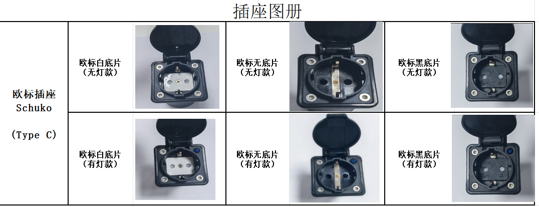 Ev European Standard Charging Pile Type2 Conversion Head Ac Adapter V2L European Standard Vehicle Discharge Three-Hole Universal Socket 220V