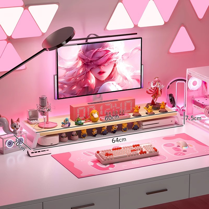 USB가 없는 64cm 통나무 흰색 프레임