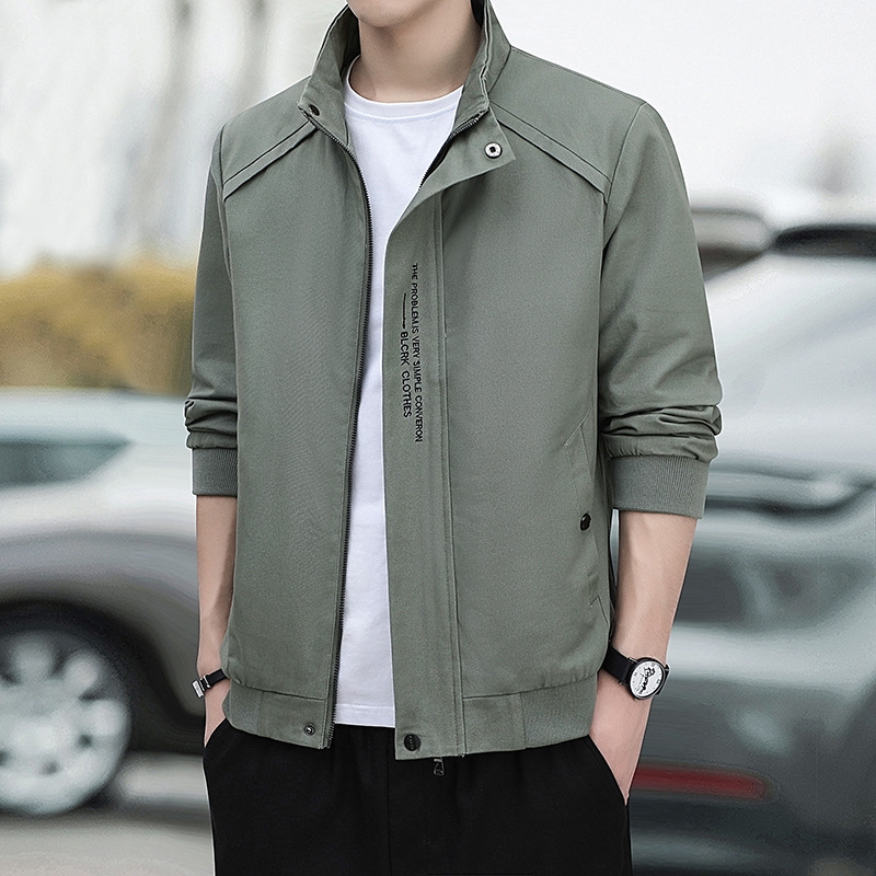 Cross-Border Foreign Trade Wholesale 2025 New Casual Jacket for Men, Autumn Loose Fit Versatile Korean Style Trendy Coat for Men