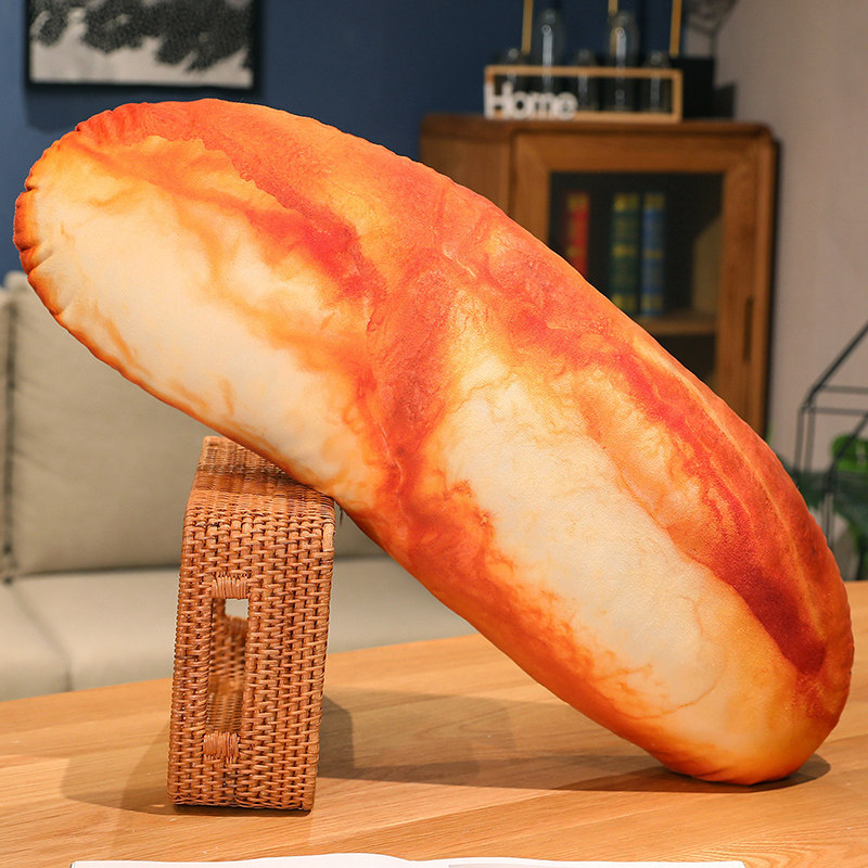 Almohada de Peluche con Forma de Pan Terciopelo Cristal Súper Suave para Dormir y Regalos image 9
