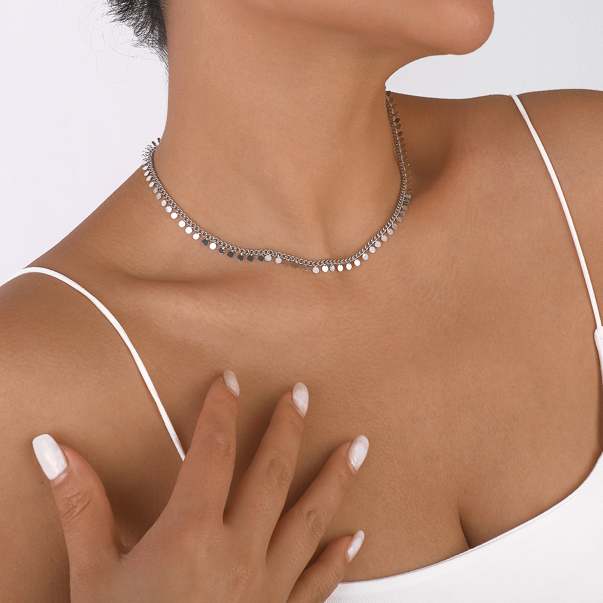 Fashion Round Copper Tassel Plating Necklace 1 Piece