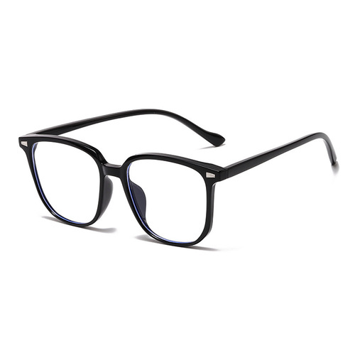The same TR90 anti-blue light glasses for big faces, slimming glasses without makeup, Internet celebrity square PC myopia glasses