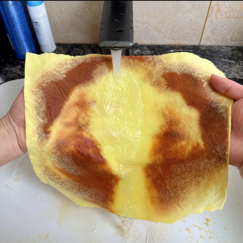 【3mヘチマ雑巾】キッチン食器洗い雑巾、こびりつきにくい油食器洗い布、吸水性雑巾、糸くずの出ない除染クリーニング|undefined